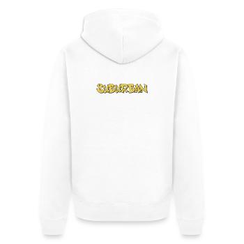 Suburban Dad, Yellow Graffiti Art - Unisex Premium Organic Zip Hoodie - white - Back - Thijin (182cm)