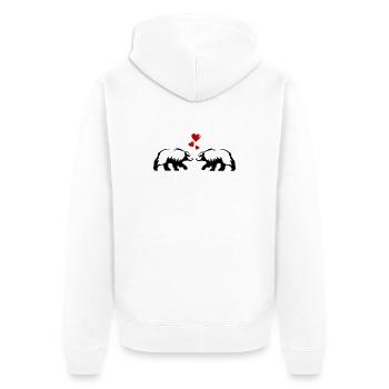 Bear Love - Veste à capuche bio Premium Unisexe - blanc - Dos - Thijin (182cm)