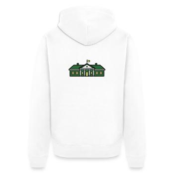  Tennis Country Club Vereinsheim - Unisex Premium Bio Zip Hoodie - Weiß - Hinten - Thijin (182cm)