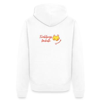 Frühlingslächeln - Wortschätze, vergessene Wörter - Unisex Premium Bio Zip Hoodie - Weiß - Hinten - Thijin (182cm)