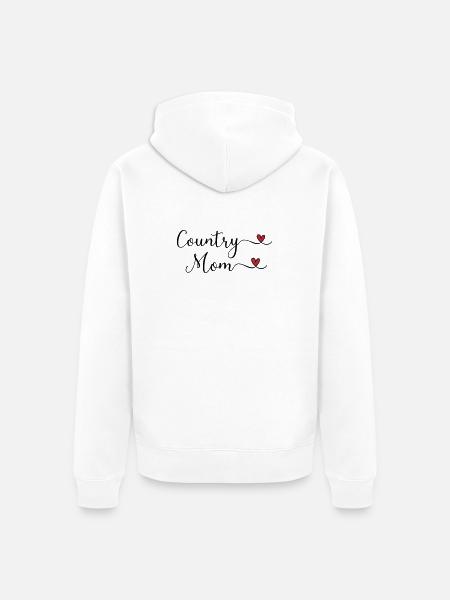 Maman de campagne - Veste à capuche bio Premium Unisexe - blanc