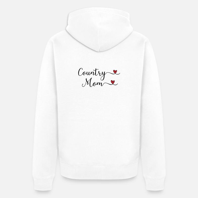 Maman de campagne - Veste à capuche bio Premium Unisexe - blanc