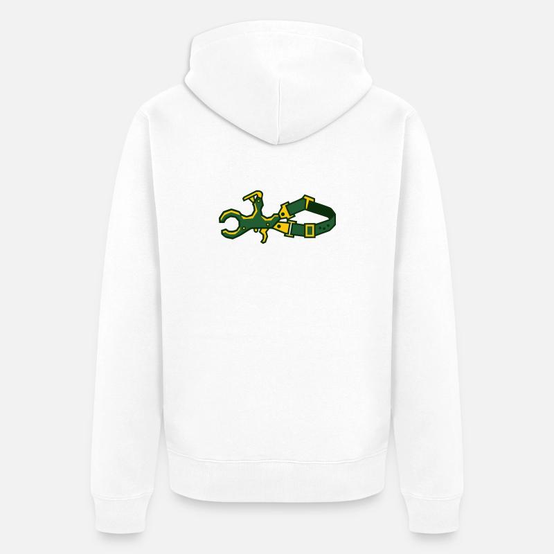 Release Archery Compound Bow Shooter - Unisex Premium Organic Zip Hoodie - white