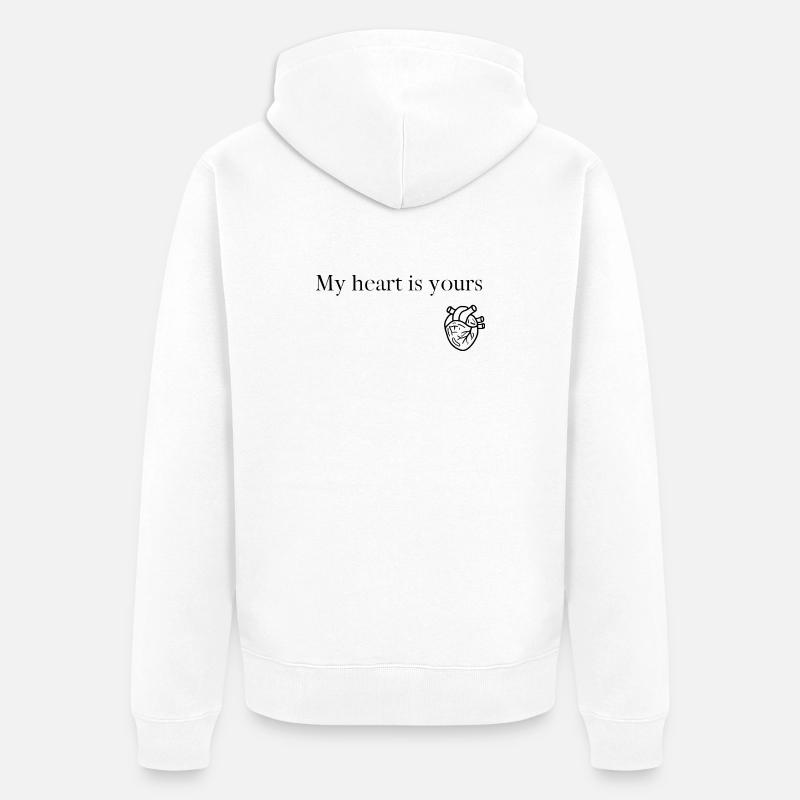 Cœur - Veste à capuche bio Premium Unisexe - blanc