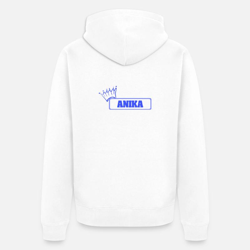 Fille Anika - Veste à capuche bio Premium Unisexe - blanc