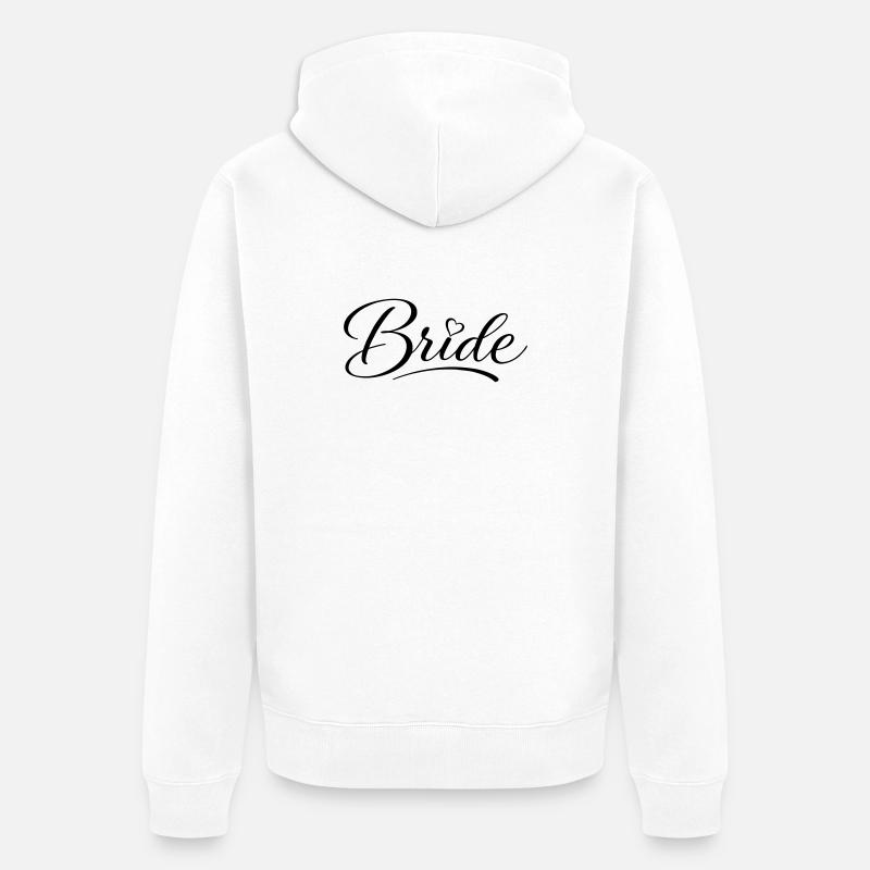 Bride - Unisex Premium Bio Zip Hoodie - Weiß