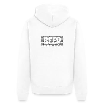 bip, ASCII Art rétro computing - Veste à capuche bio Premium Unisexe - blanc - Dos - Thijin (182cm)
