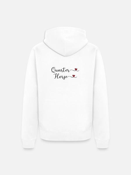 Quarter Horse - Unisex Premium Bio Zip Hoodie - Weiß