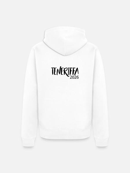 Teneriffa_2026 - Unisex Premium Bio Zip Hoodie - Weiß