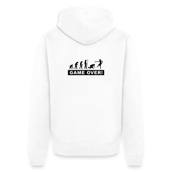 evolution_stag et les nuits de poule - Veste à capuche bio Premium Unisexe - blanc - Dos - Thijin (182cm)