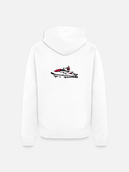 jetski - Veste à capuche bio Premium Unisexe - blanc