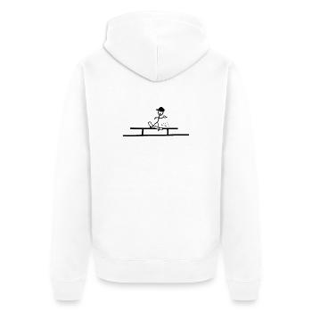 Skateboard Grind Rail Shaka Cool Hip Hop - Unisex Premium Organic Zip Hoodie - white - Back - Thijin (182cm)