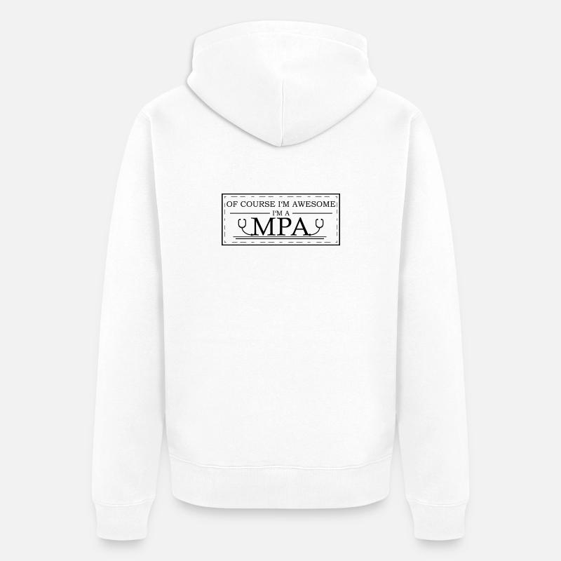 Geniale Mpa - Unisex Premium Bio Zip Hoodie - Weiß