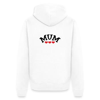 Mom / Mother's Day - Unisex Premium Organic Zip Hoodie - white - Back - Thijin (182cm)