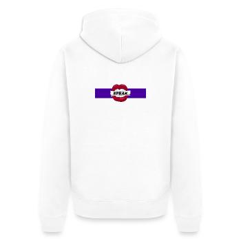 Parler - Veste à capuche bio Premium Unisexe - blanc - Dos - Thijin (182cm)