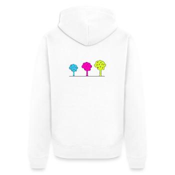 anniversaire. anniversaire décennie. humour. drôle - Veste à capuche bio Premium Unisexe - blanc - Dos - Thijin (182cm)