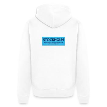Fierté de Stockholm - Veste à capuche bio Premium Unisexe - blanc - Dos - Thijin (182cm)