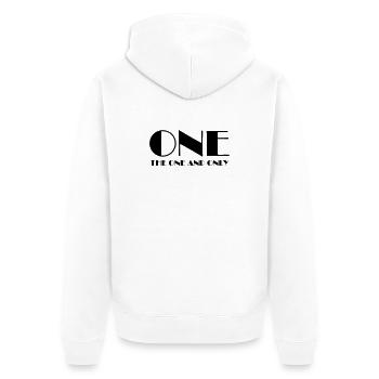 Un - Veste à capuche bio Premium Unisexe - blanc - Dos - Thijin (182cm)