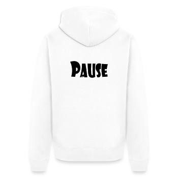 Pause - Veste à capuche bio Premium Unisexe - blanc - Dos - Thijin (182cm)