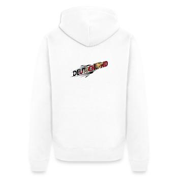 Deutschland Adler in Bewegung - Unisex Premium Organic Zip Hoodie - white - Back - Thijin (182cm)
