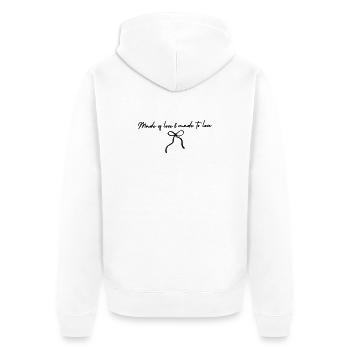 Veuillez télécharger le design - Veste à capuche bio Premium Unisexe - blanc - Dos - Thijin (182cm)