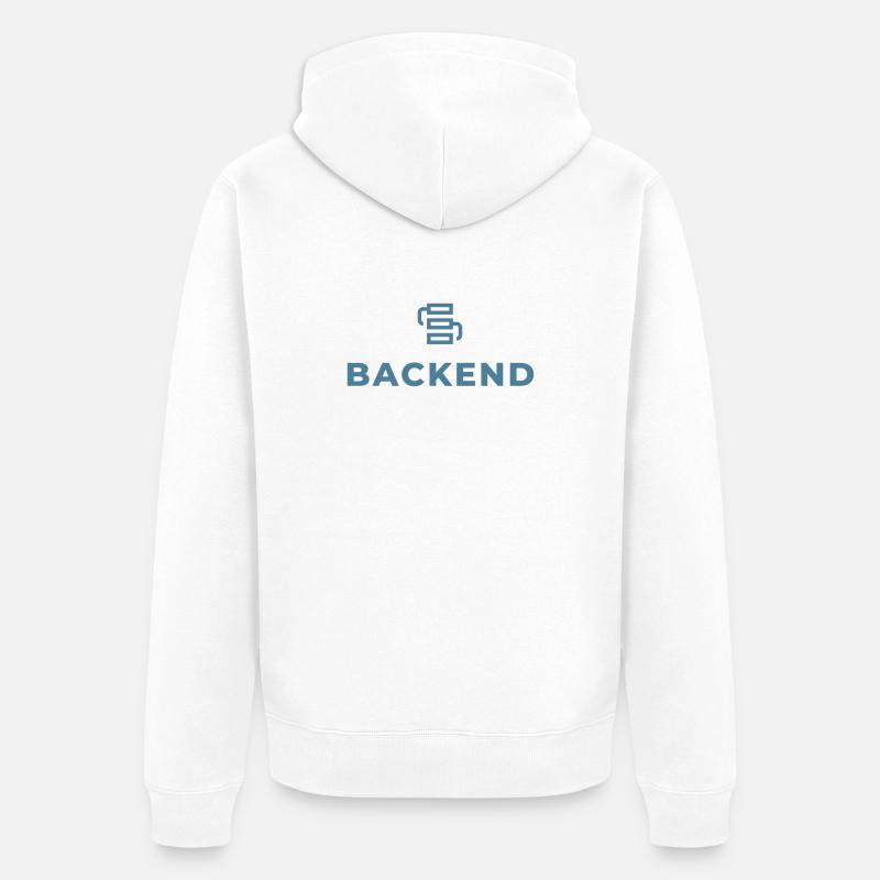Logo du lien backend - Veste à capuche bio Premium Unisexe - blanc