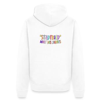 Cityscape Word of the Year - Unisex Premium Organic Zip Hoodie - white - Back - Thijin (182cm)