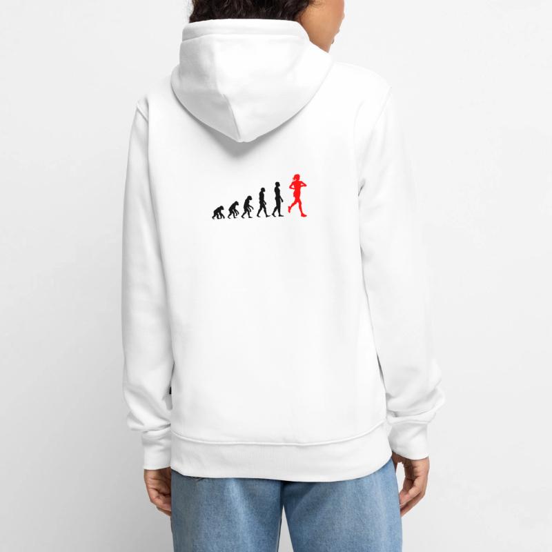 EVOLUTION RUNNERIN PUISSANCE ! AJUSTEMENT DE COUREUR DE JOGGING Veste à capuche bio Premium Unisexe