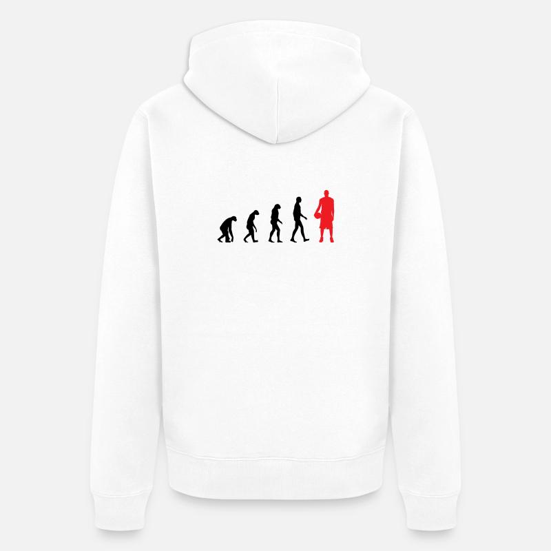 Basket Ball Evolution / Basketball  - Veste à capuche bio Premium Unisexe - blanc