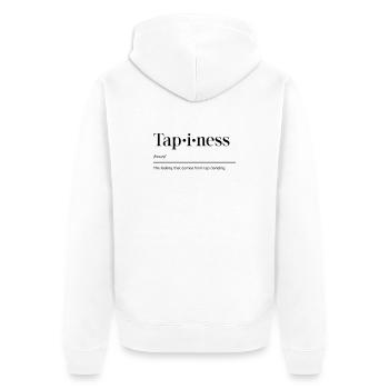 Tap Dance Shirt - Unisex Premium Bio Zip Hoodie - Weiß - Hinten - Thijin (182cm)