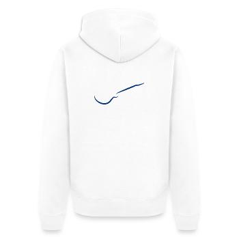 Gitarre Musiker Festival Geschenk  - Unisex Premium Bio Zip Hoodie - Weiß - Hinten - Thijin (182cm)