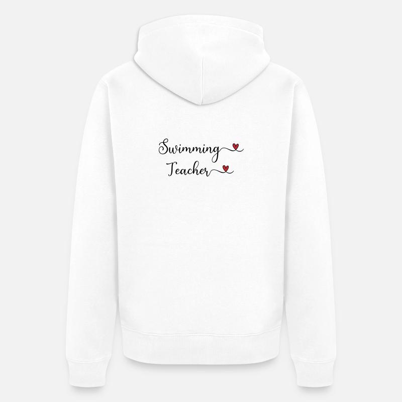 Moniteur de natation - Veste à capuche bio Premium Unisexe - blanc
