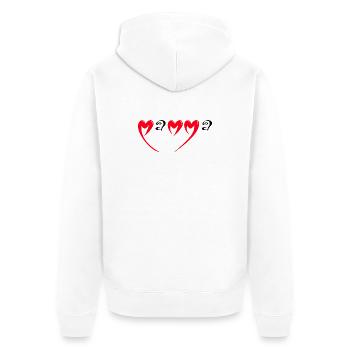 Frohen Muttertag Mama Rotes Herz Liebe Mütter Mama - Unisex Premium Bio Zip Hoodie - Weiß - Hinten - Thijin (182cm)