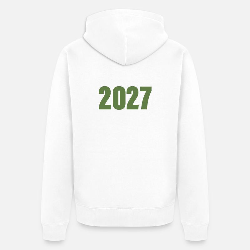 2027 - Veste à capuche bio Premium Unisexe - blanc