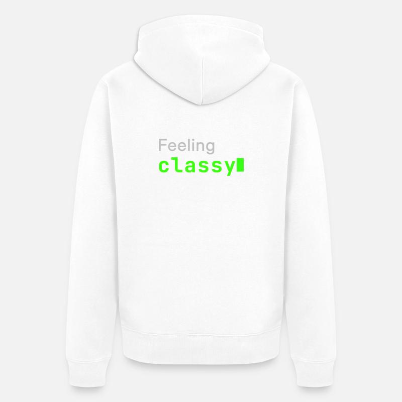 Feeling classy | Developer mood - Unisex Premium Organic Zip Hoodie - white
