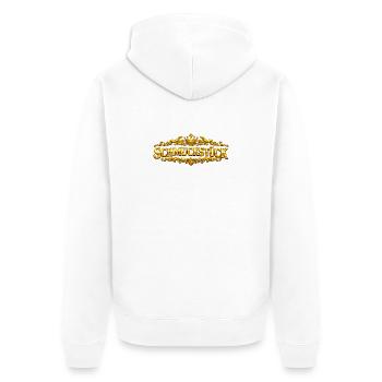 Golden Masterpiece Typography Schmuckstück german  - Unisex Premium Organic Zip Hoodie - white - Back - Thijin (182cm)