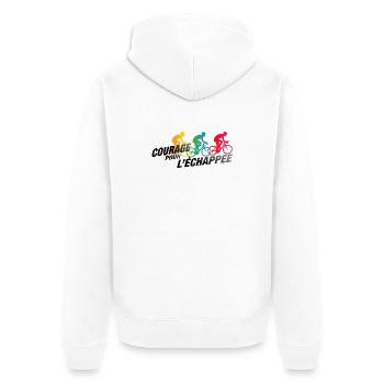 Courage for the Breakaway - Unisex Premium Organic Zip Hoodie - white - Back - Thijin (182cm)