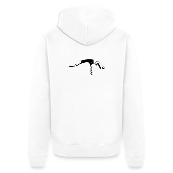Couteau de serveur - Veste à capuche bio Premium Unisexe - blanc - Dos - Thijin (182cm)