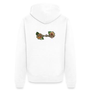 Marque floral de la déesse du jardin - Veste à capuche bio Premium Unisexe - blanc - Dos - Thijin (182cm)