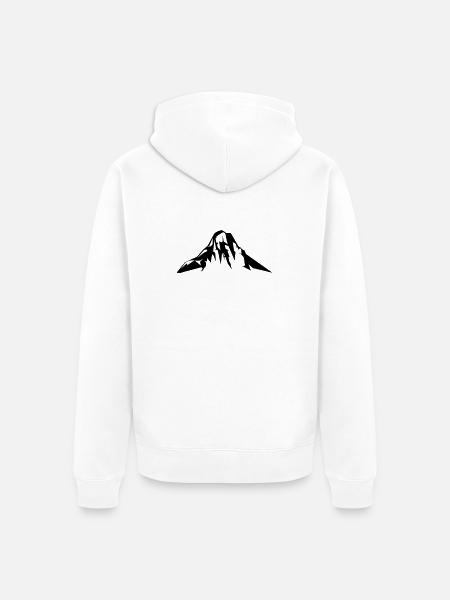 Mountain - Unisex Premium Organic Zip Hoodie - white