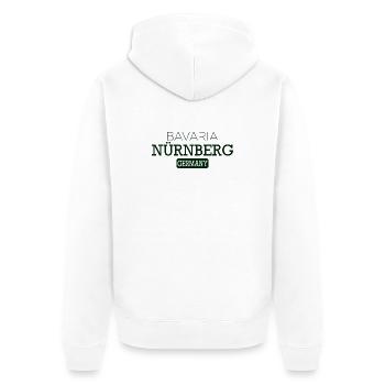 Nürnberg Bayern - Unisex Premium Bio Zip Hoodie - Weiß - Hinten - Thijin (182cm)