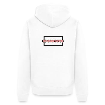 Built Different - Upside Down - Unisex Premium Organic Zip Hoodie - white - Back - Thijin (182cm)