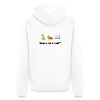 Dschungelbuch & Tiere: Verspieltes Lesen Rate mal, was der Film ist? - Unisex Premium Bio Zip Hoodie - Weiß - Hinten - Thijin (182cm)