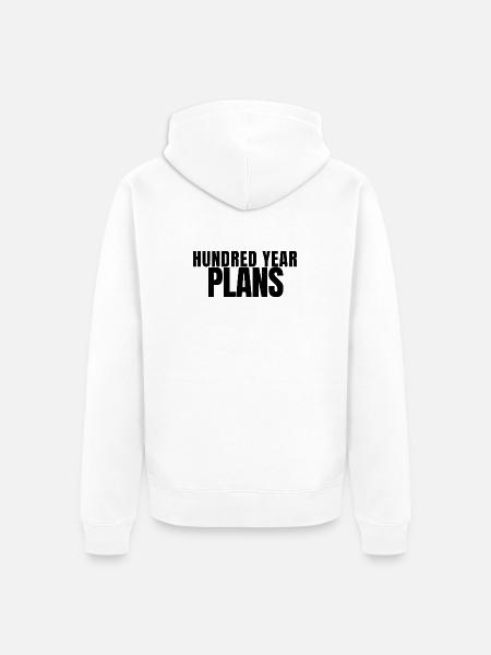 Schildkroete - Hundred Year Plans - Reptilien - Unisex Premium Bio Zip Hoodie - Weiß