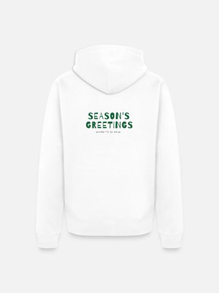 Season's Greetings – Automated as Usual - Unisex Premium Bio Zip Hoodie - Weiß