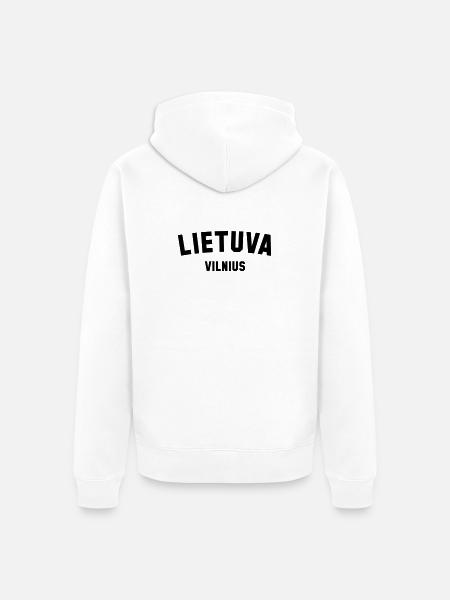 VILNIUS, Lietuva, Lithuania, Lithuania - Unisex Premium Organic Zip Hoodie - white