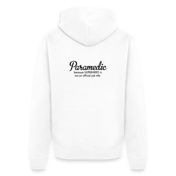 ambulance man - Unisex Premium Organic Zip Hoodie - white - Back - Thijin (182cm)