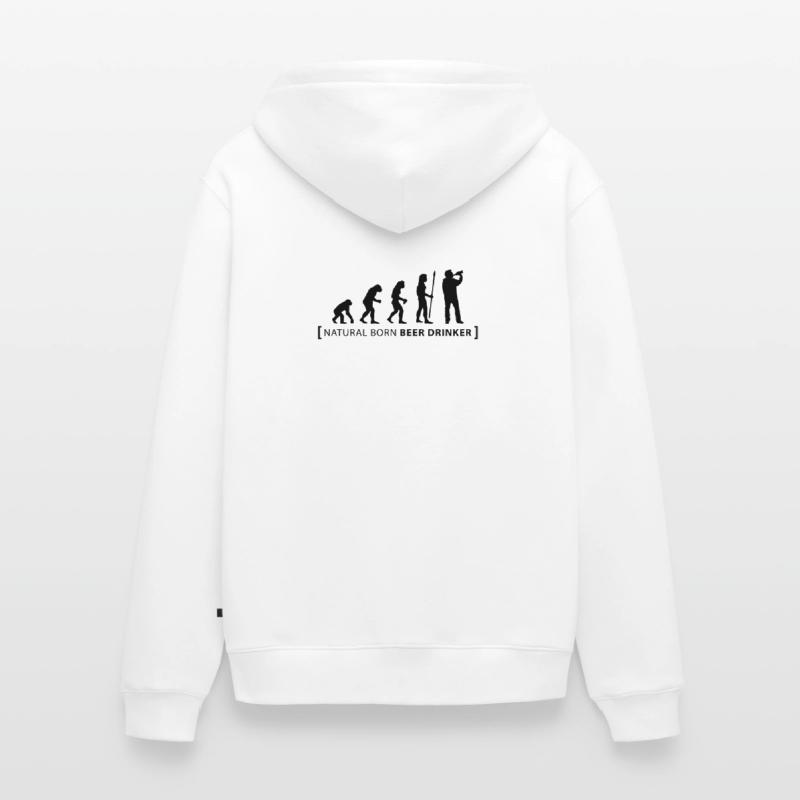 evolution_beer_drinker Unisex Premium Bio Zip Hoodie
