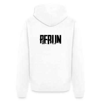 Berlin T-shirt - Veste à capuche bio Premium Unisexe - blanc - Dos - Thijin (182cm)