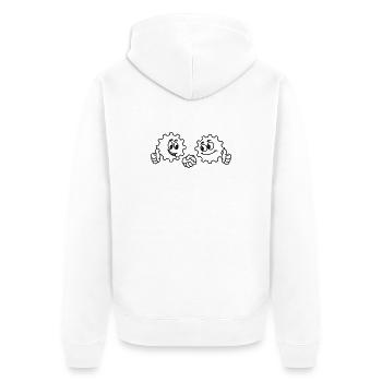 Teamwork shaking hands - Unisex Premium Organic Zip Hoodie - white - Back - Thijin (182cm)